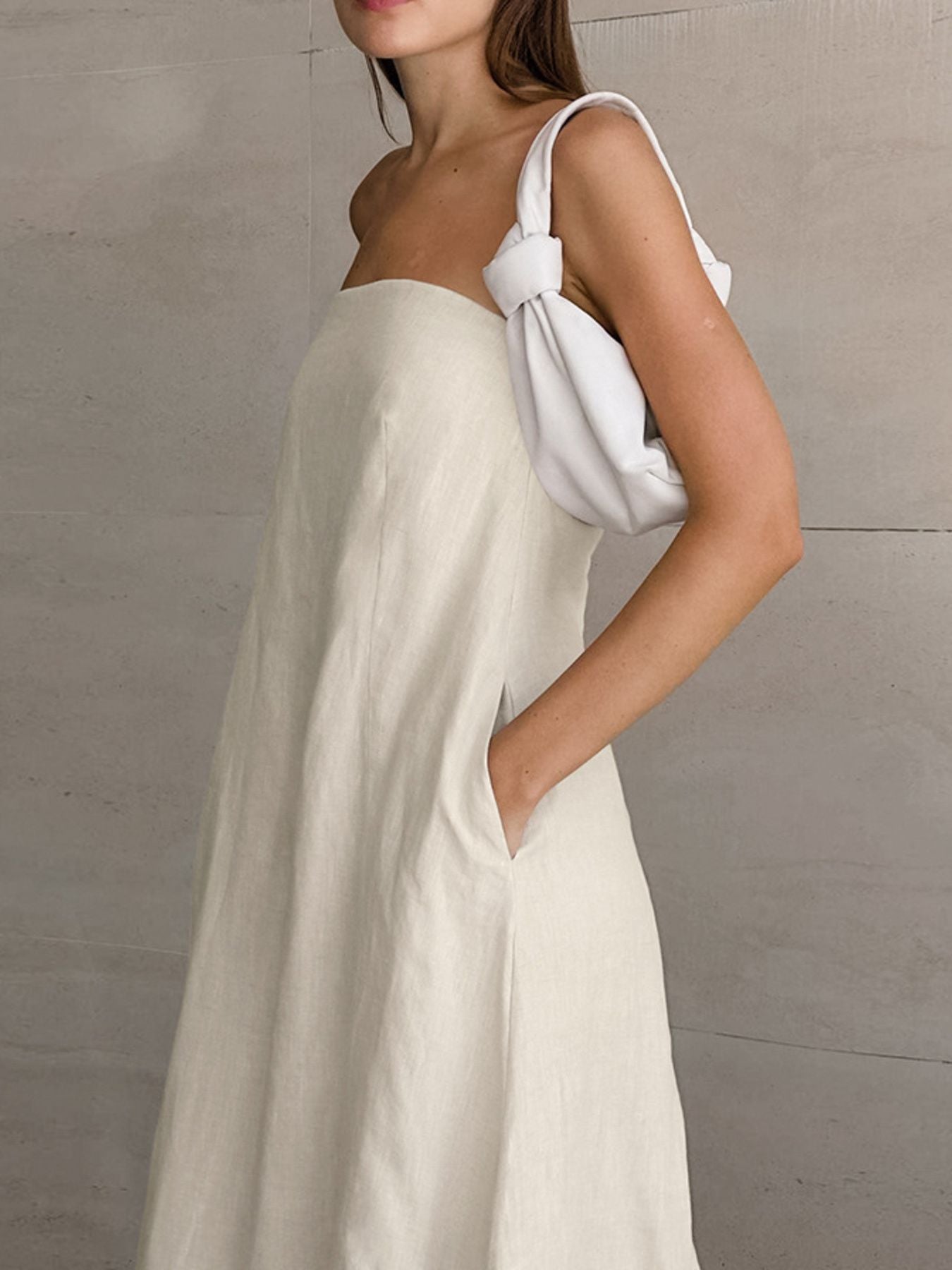 White tube dress, organic cotton and hemp. Sustainable Luxury Clothes, organic cotton clothing 