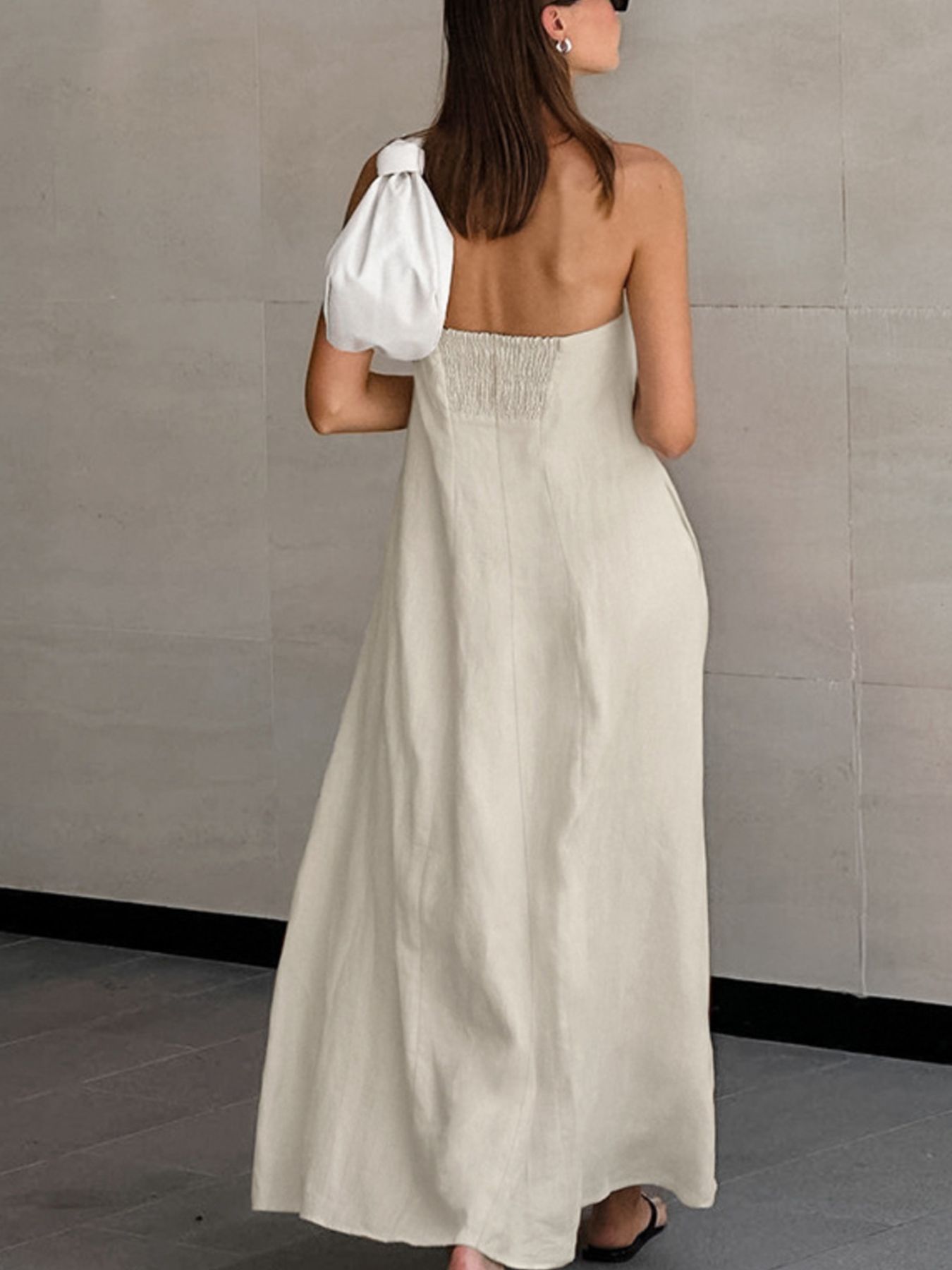 White tube dress, organic cotton and hemp. Sustainable Luxury Clothes, organic cotton clothing 